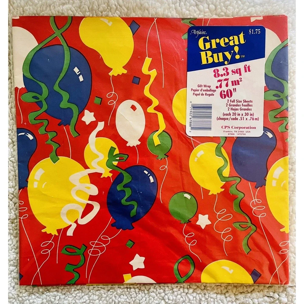 Vintage Assorted Gift Wrap Paper Lot Party Holiday Floral All Occasion 7 Packs